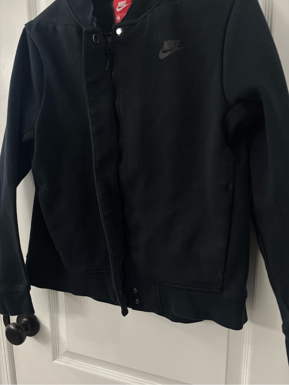Nike Black Tech Fleece Bomber Jacket - Women - Picture 5 of 11